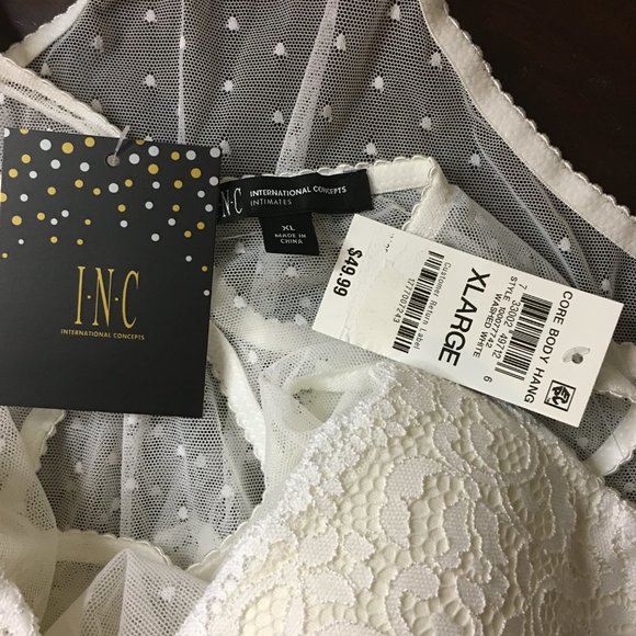 INC INTERNATIONAL CONCEPTS "Core Body Hang" Cupped Swiss Dot Thong Bodysuit NEW! - Picture 15 of 16